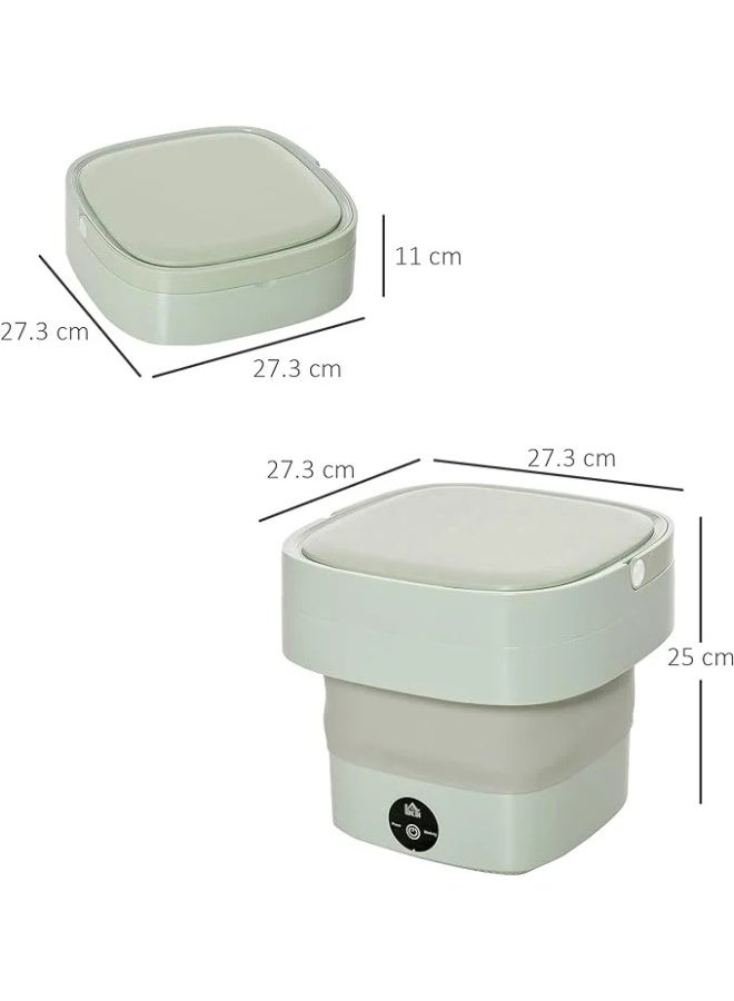 Portable Foldable Mini Washing Machine - 11L Large Capacity Small Laundry Machine with 3 Deep Cleaning Modes - Collapsible Washer for Underwear, Baby Clothes, Socks & Travel - Compact Design with Drain Basket - Image 1
